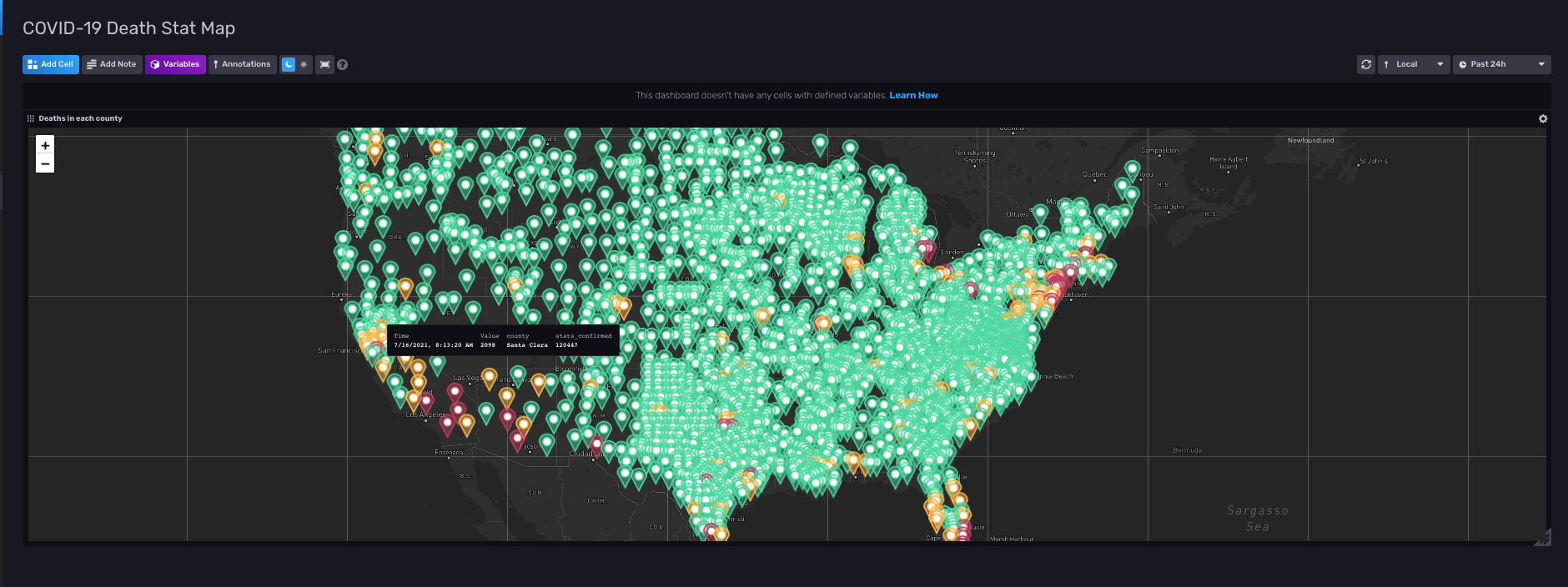 COVID-19 Death Stat Map