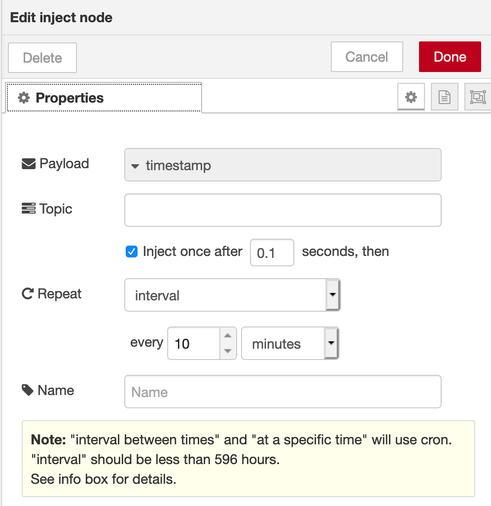 edit inject node