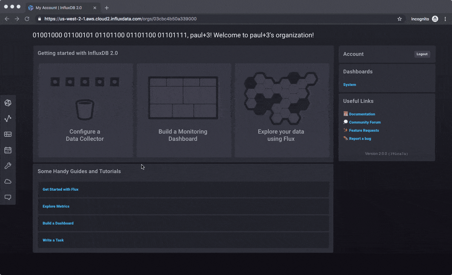 InfluxDB Cloud 2.0 Beta - working with Flux