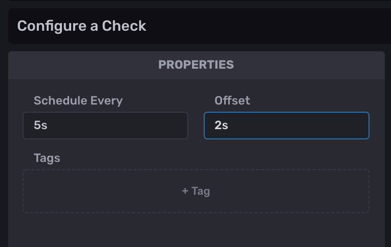 configure a check properties