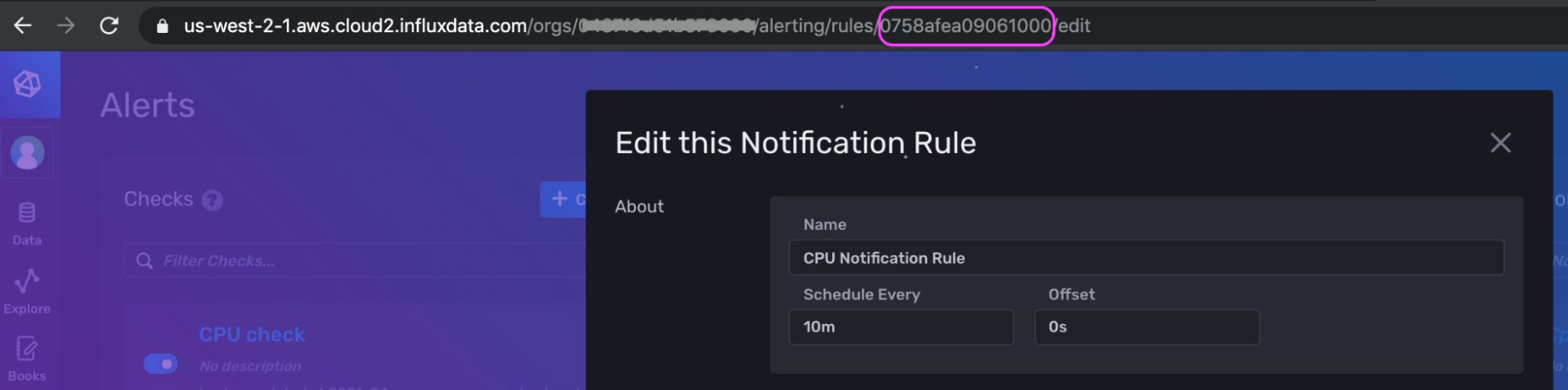 editing notification rule