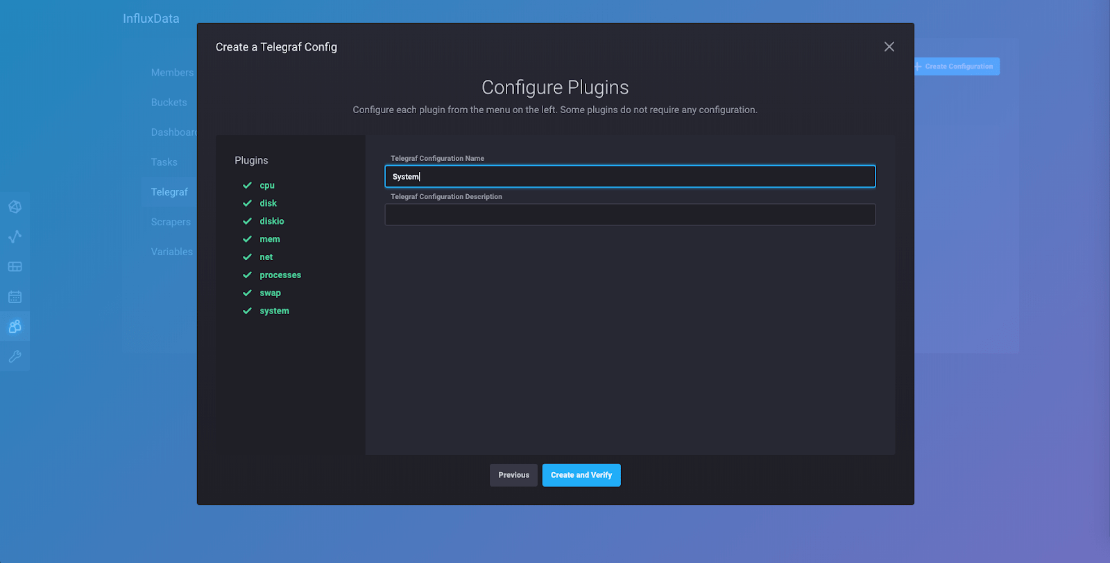 InfluxDB 2.0 - configure plugins