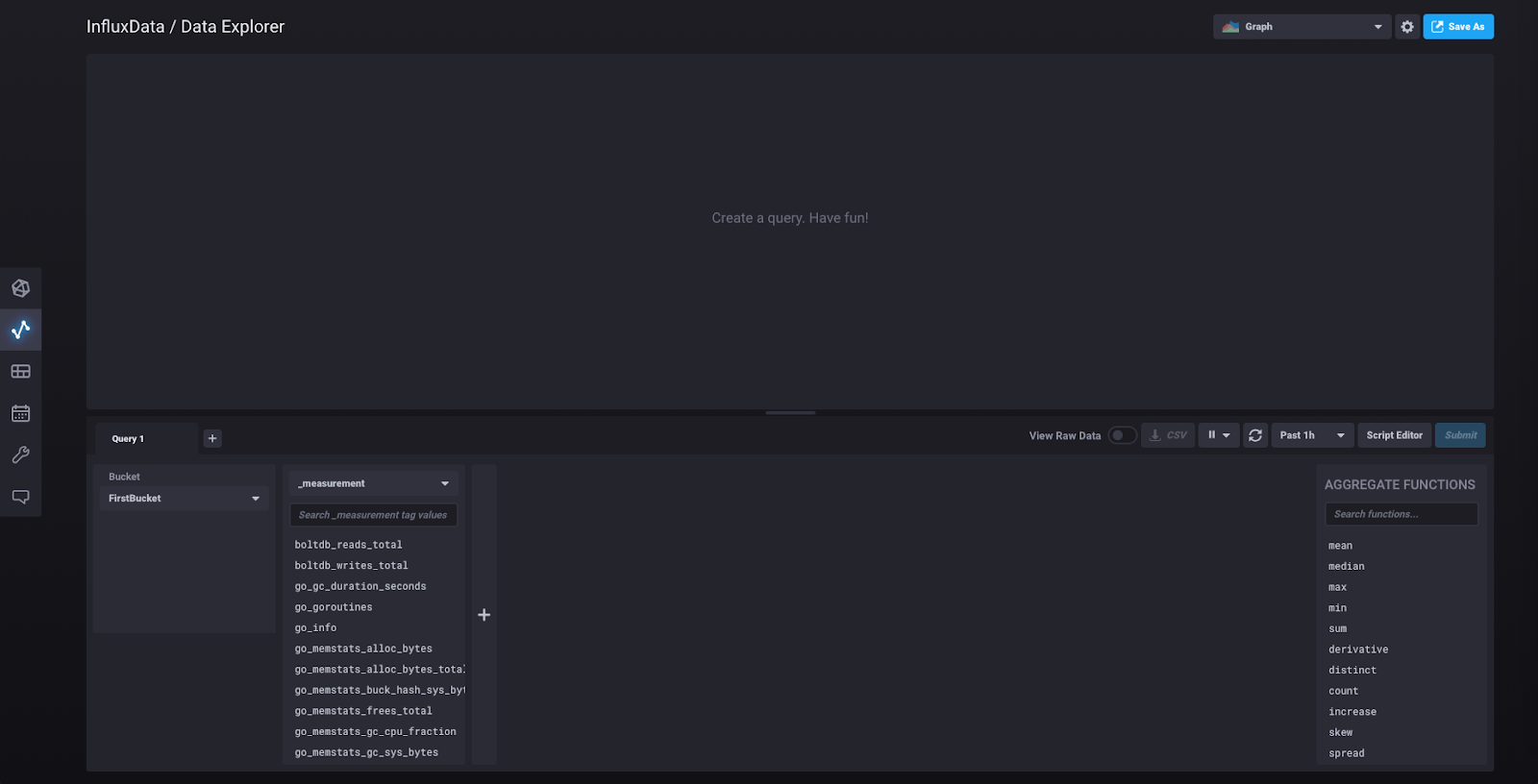 InfluxDB 2.0 Data Explorer