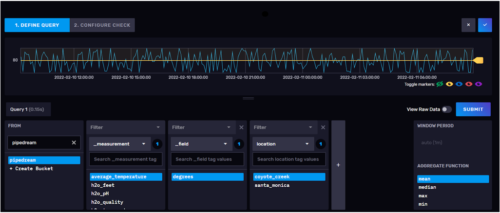 InfluxDB - configure your check