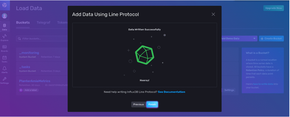 writing point influxdb 2